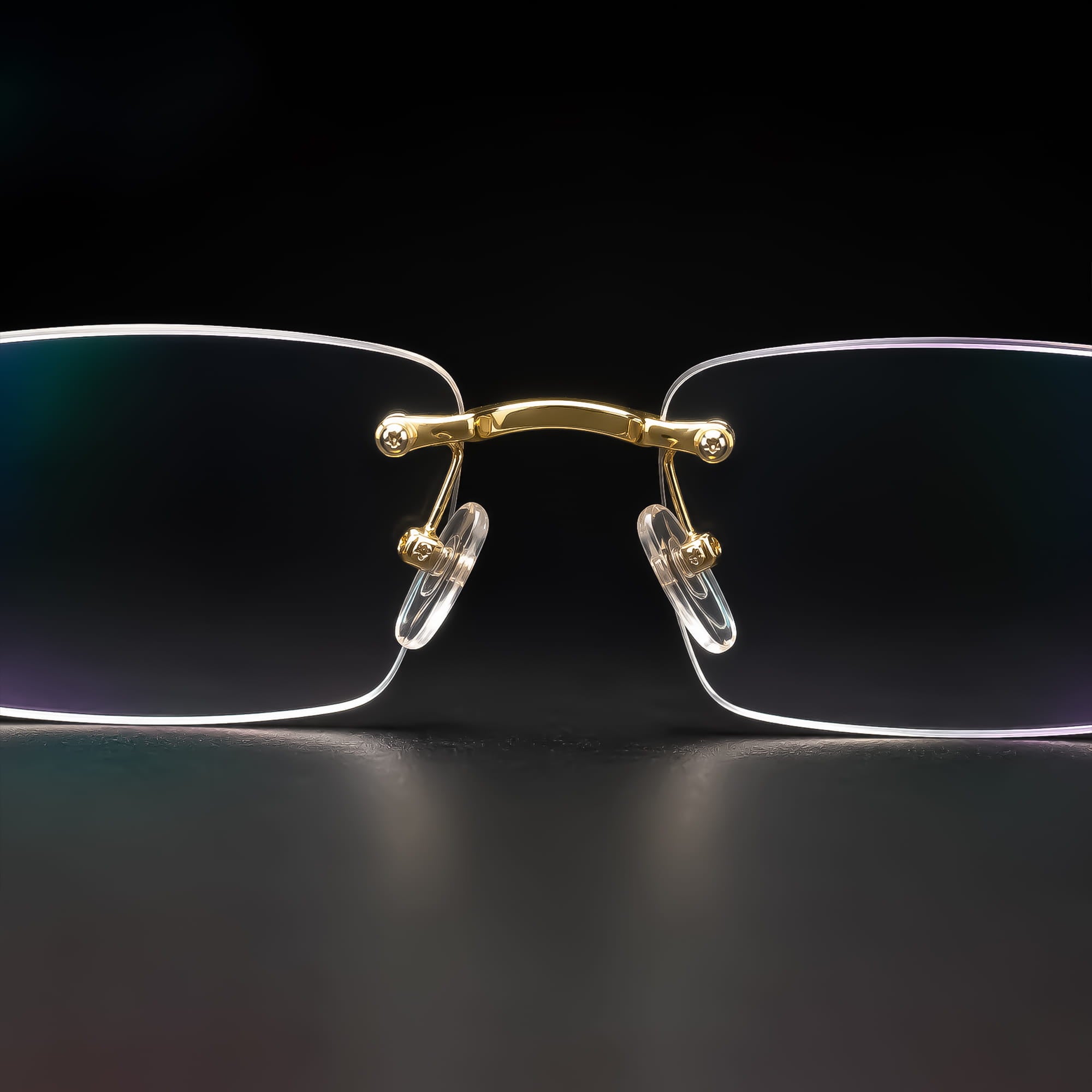 Cartier Photochromic Rimless Wooden Temple – Gold Edition