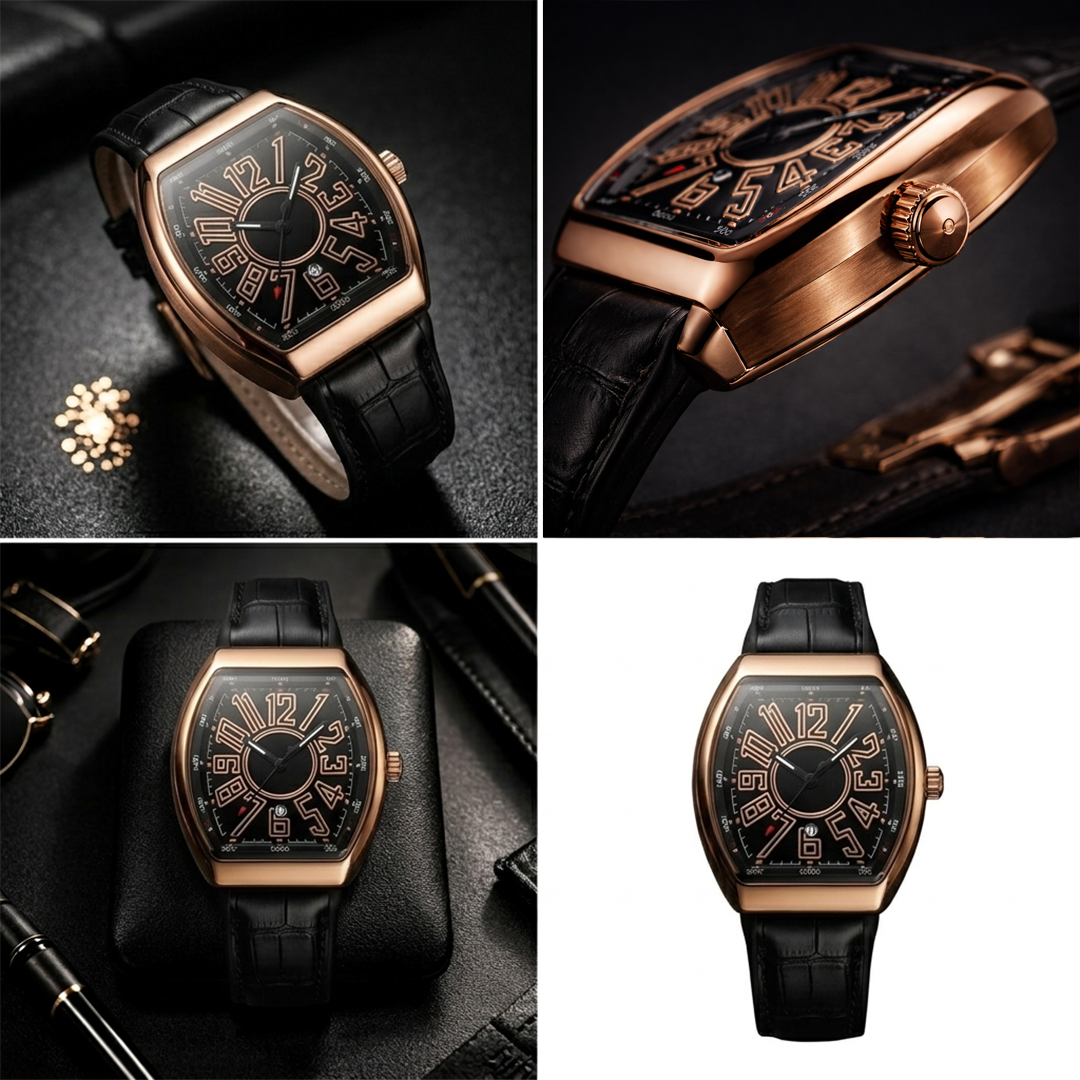 Franck Muller Vanguard Black Dial Luxury Watch – Black GOLD Edition