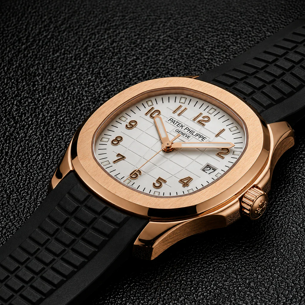 Patek Philippe Aquanaut White Dial – Rose Gold Luxury Edition