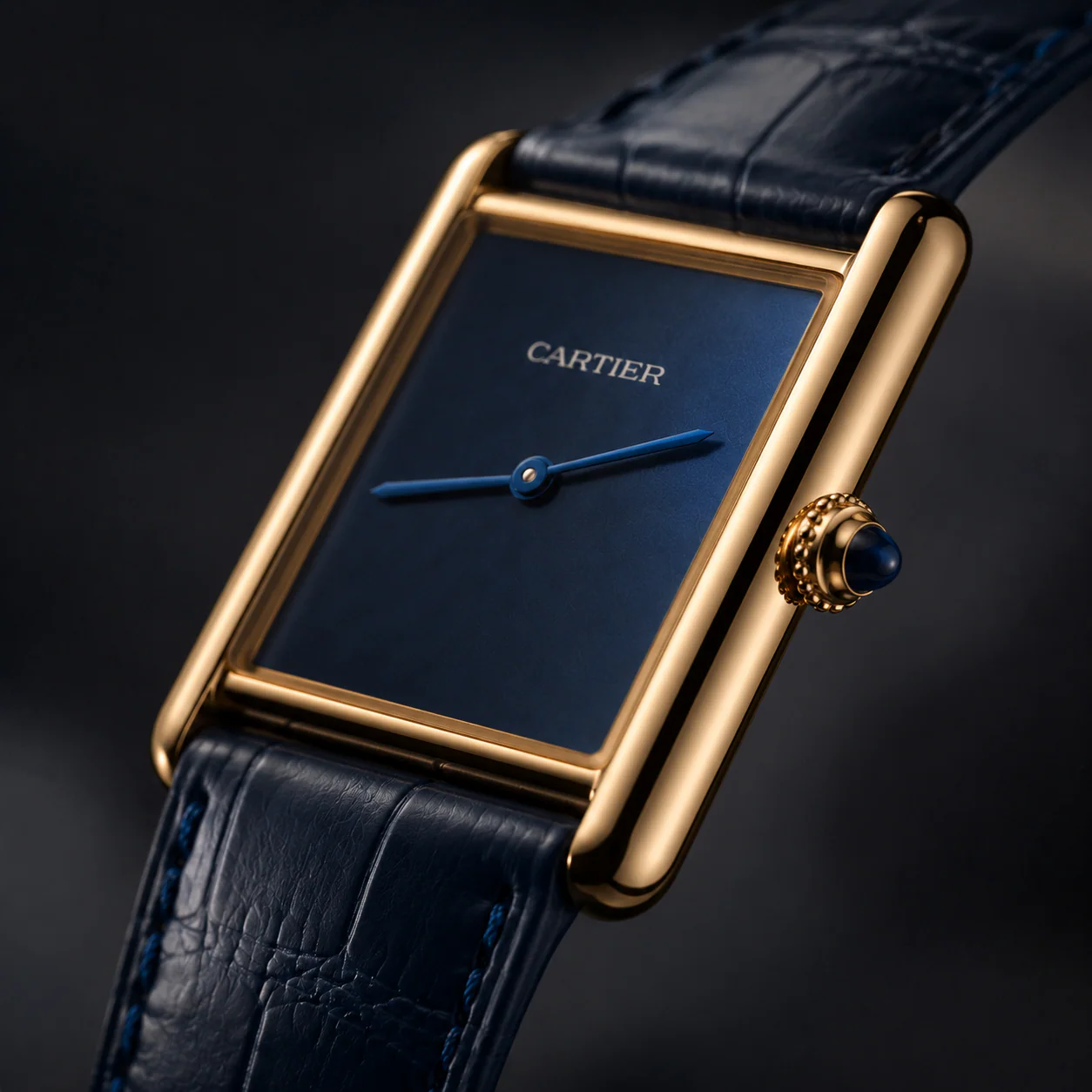 Cartier Tank Louis - Midnight Blue Lacquer Edition