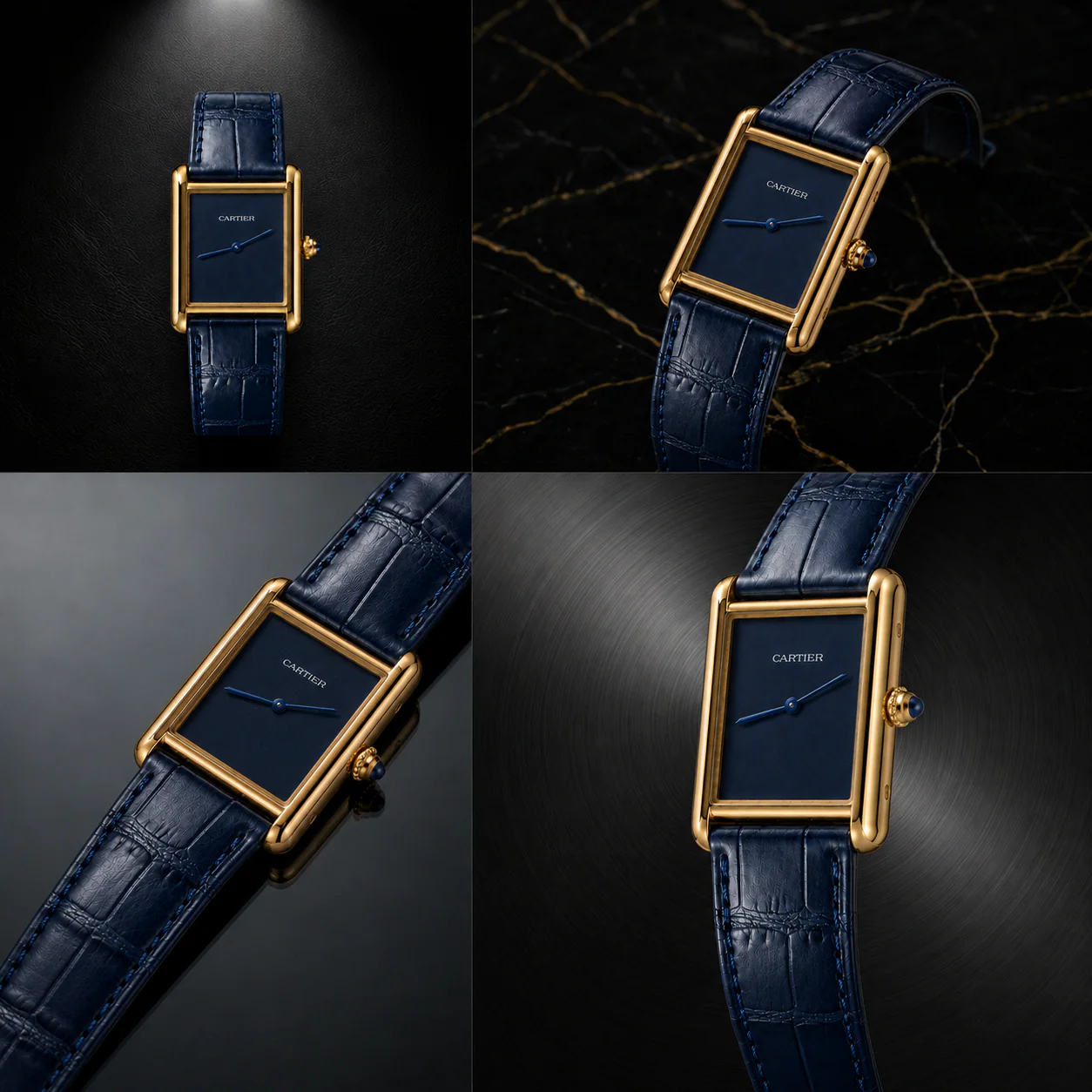 Cartier Tank Louis - Midnight Blue Lacquer Edition